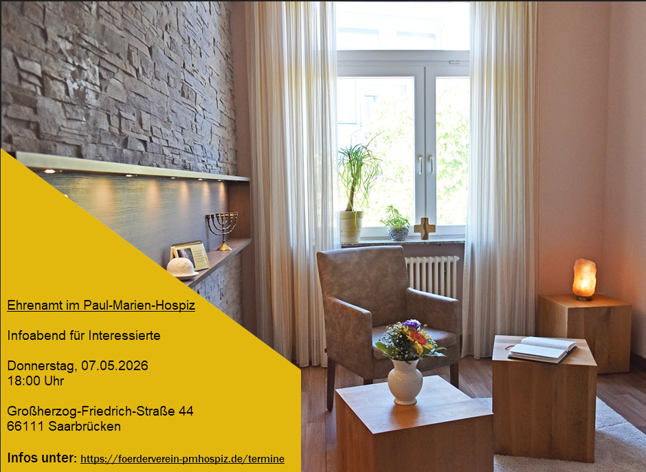 Begleitbild für die Einladung zum Infoabend für das ehrenamtliche Engagement im Hospiz.